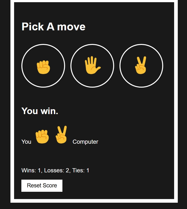 Rock Paper Scissors game